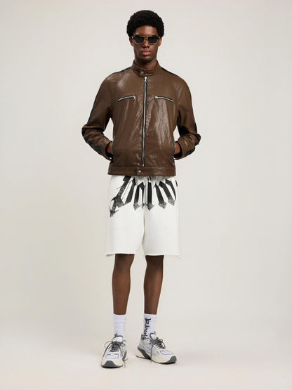 Bermuda Palm Angels in felpa "Big Waist Logo" uomo