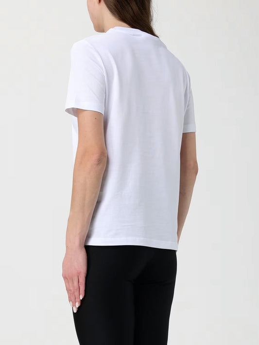 T-Shirt Just Cavalli girocollo con logo frontale e applicazioni donna