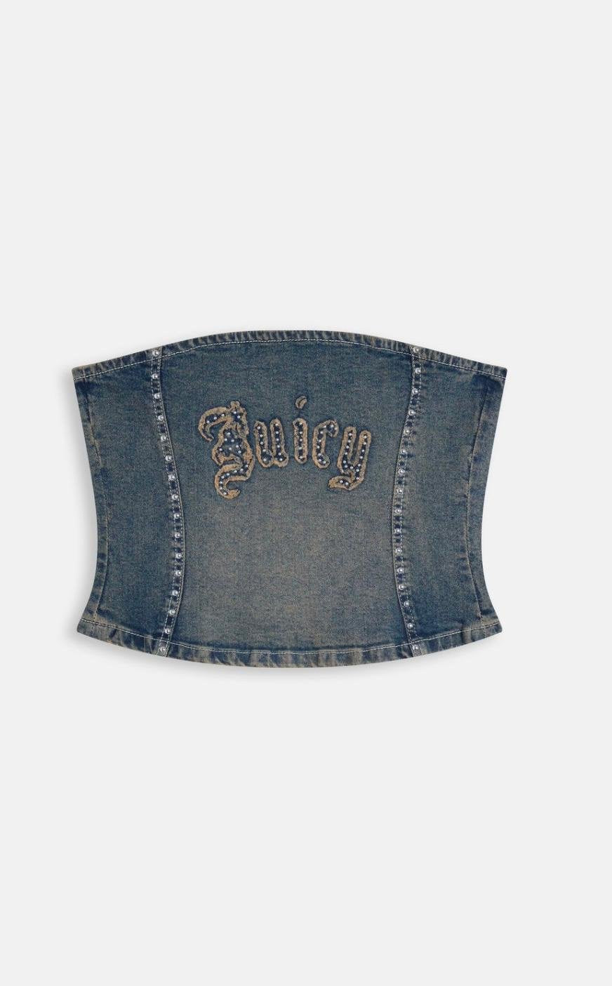 Top Juicy Couture con logo e borchie