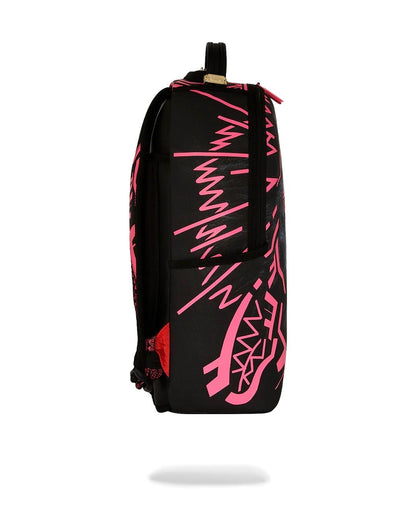 Zaino Sprayground nero AI Lion neon pink backpack
