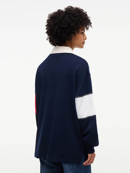 Polo Tommy Jeans "Flag Rugby" donna
