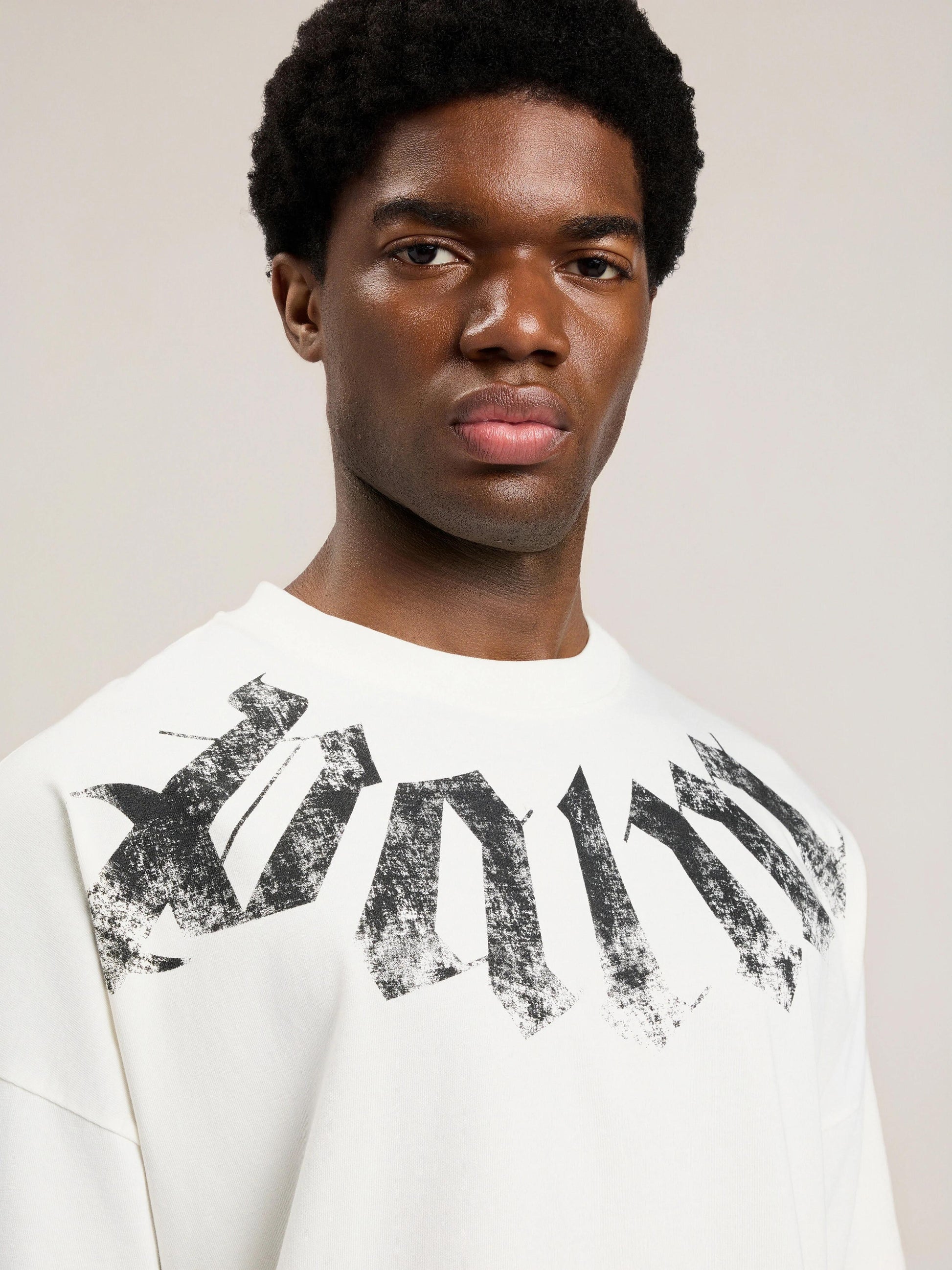 T-Shirt Palm Angels loose fit "Big Neck Logo" uomo