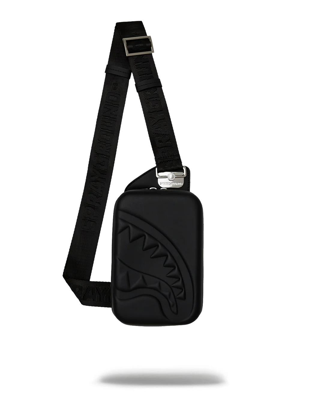 Tracolla Sprayground nero rigida Printed zipper hard-shell sling