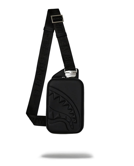 Tracolla Sprayground nero rigida Printed zipper hard-shell sling
