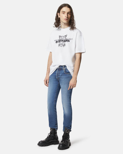 T-Shirt John Richmond over con logo in rilievo uomo