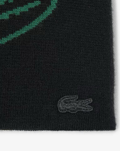 Cappello Lacoste in lana con grafica coccodrillo Lacoste e logo ricamato