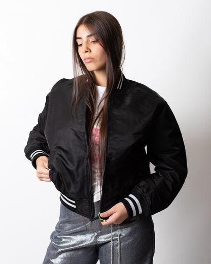 Piumino Disclaimer bomber logato donna