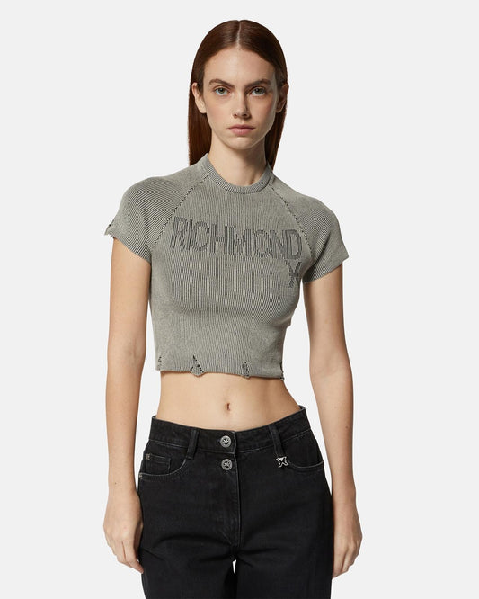 T-Shirt Richmond X cropped in costina donna
