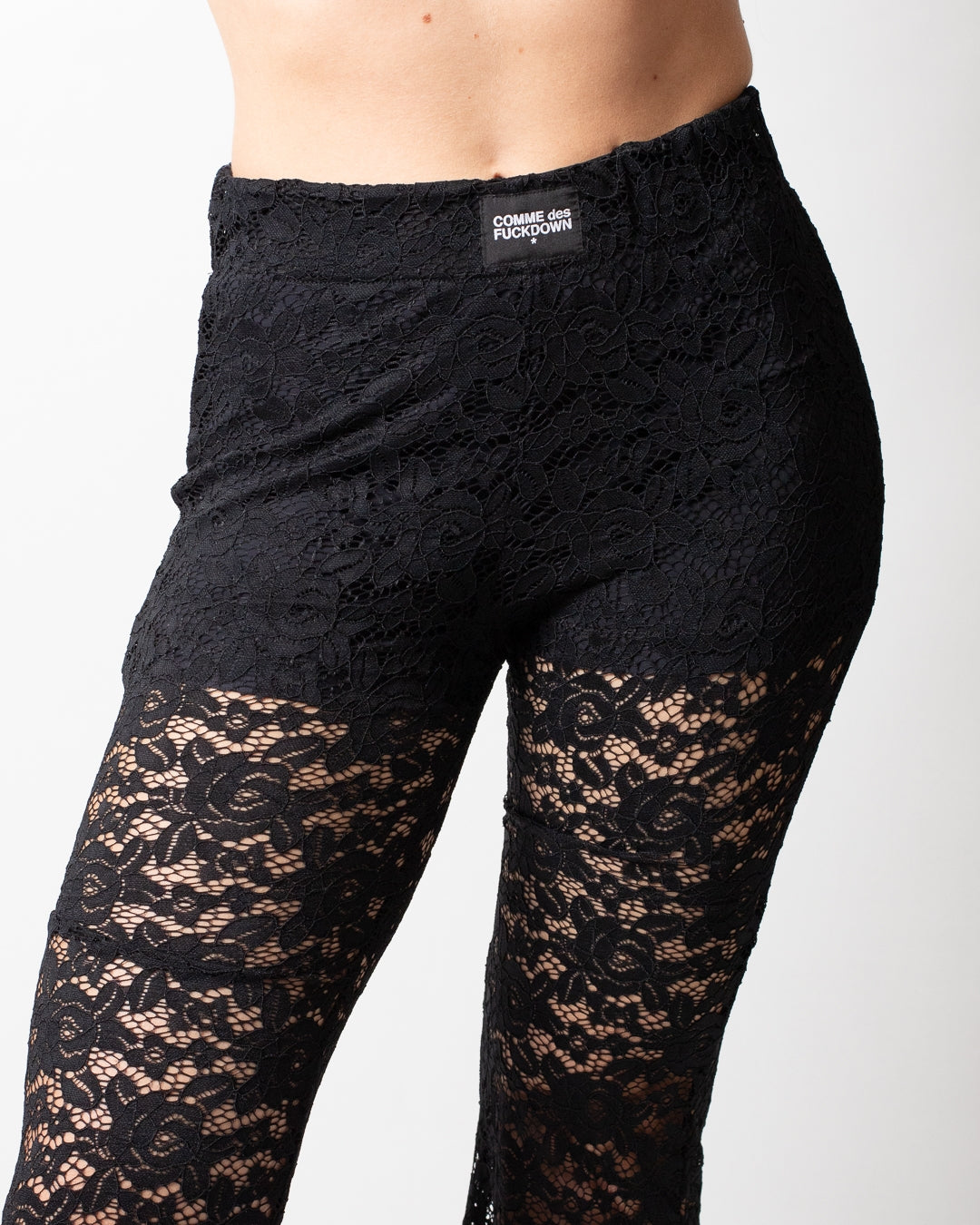 Pantalone Comme des Fuckdown a zampa in pizzo donna