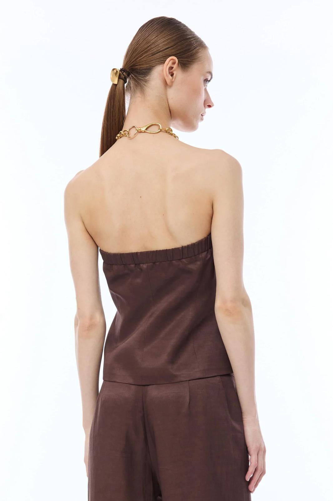 Top Nenette fluido a bustino donna