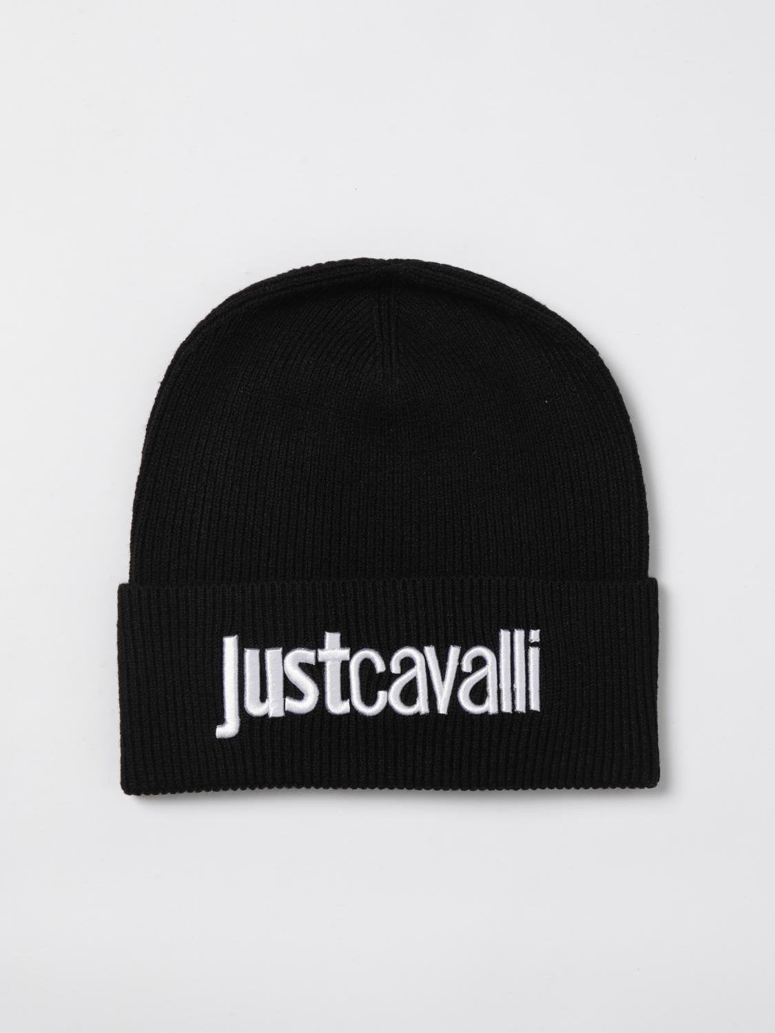 Cappello Just Cavalli con logo ricamato in rilievo e risvolto