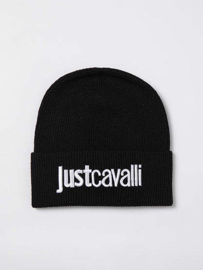 Cappello Just Cavalli con logo ricamato in rilievo e risvolto