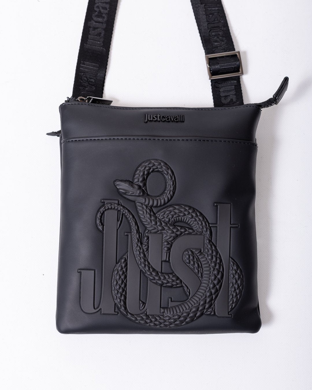 Tracolla Just Cavalli in eco pelle con logo gommato in rilievo