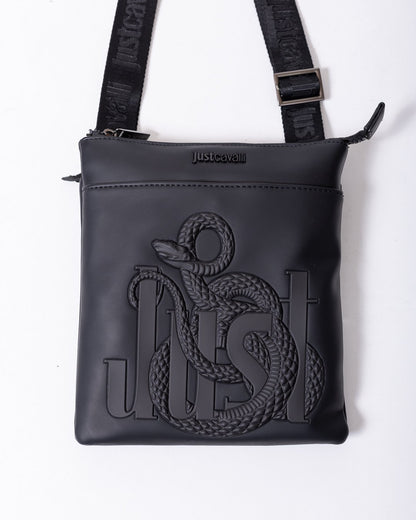 Tracolla Just Cavalli in eco pelle con logo gommato in rilievo