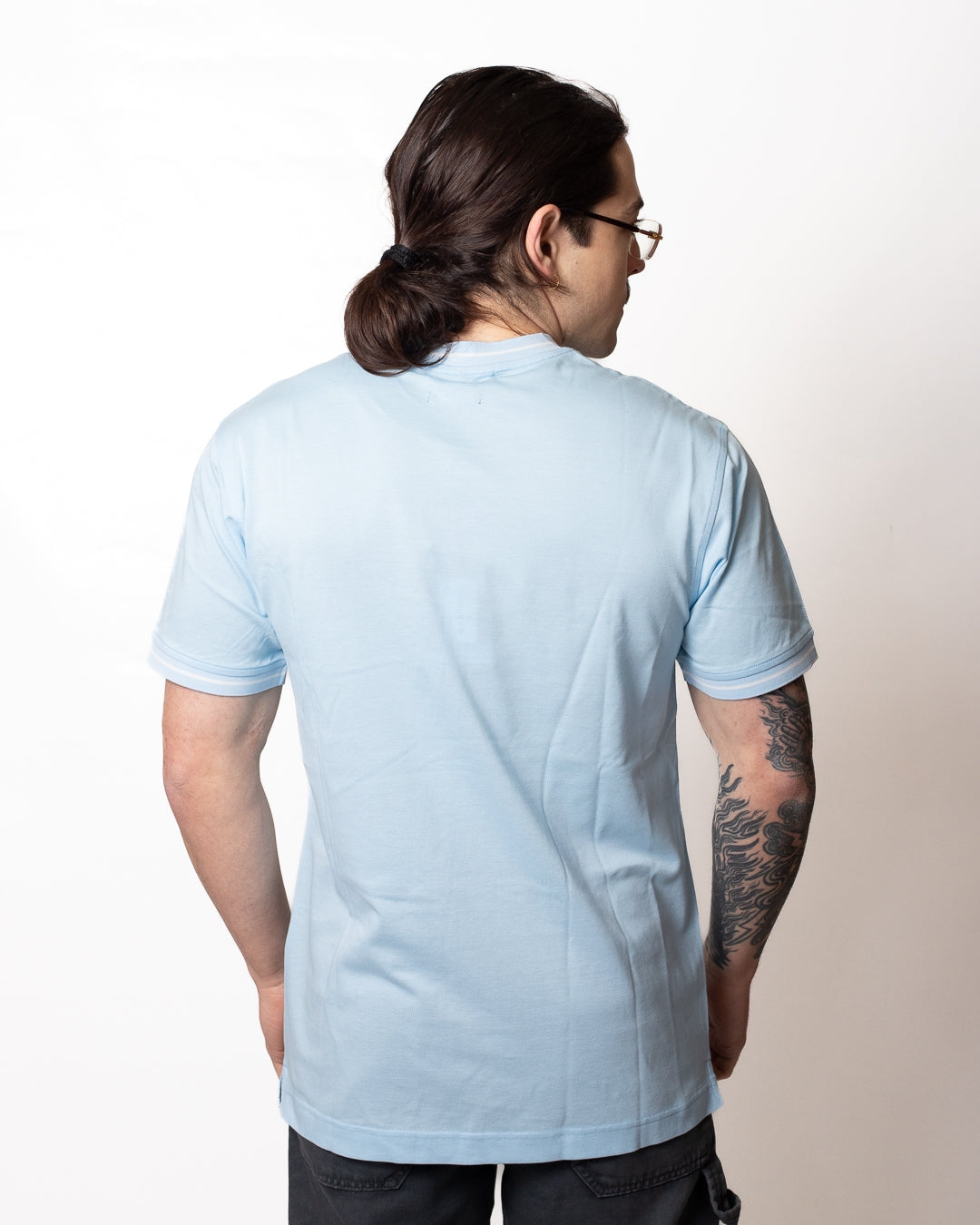 T-Shirt Liu Jo in misto seta con bordi a contrasto uomo