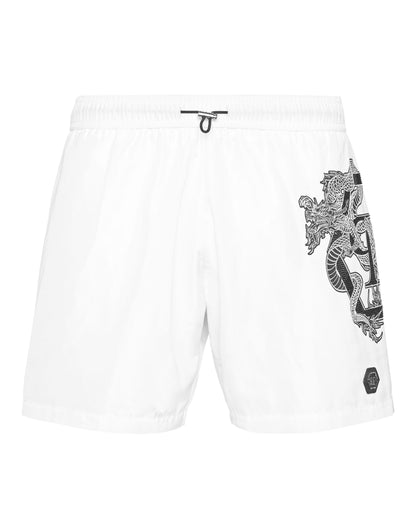 Boxer mare Philipp Plein con stampa "dragon" e applicazione uomo