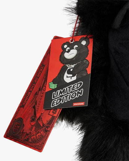 Zaino Sprayground orsetto nero "FUR CRAY BLACK BEAR CUB BACKPACK"