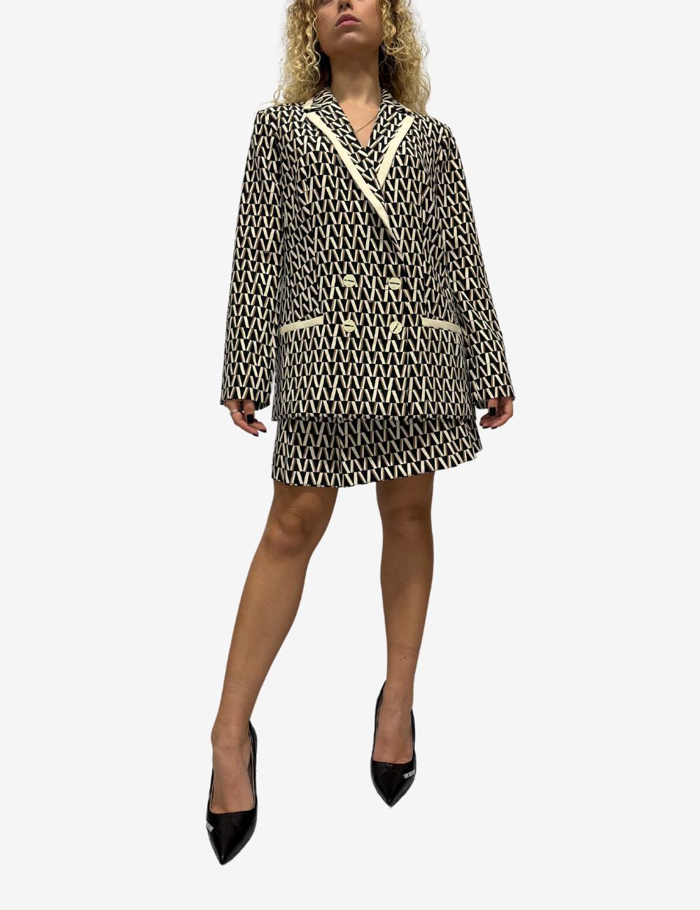 Giacca blazer Nenette con grafica "Logomania" donna