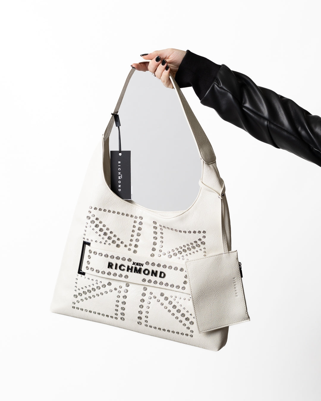 Borsa John Richmond in pelle con borchie e gioielli donna