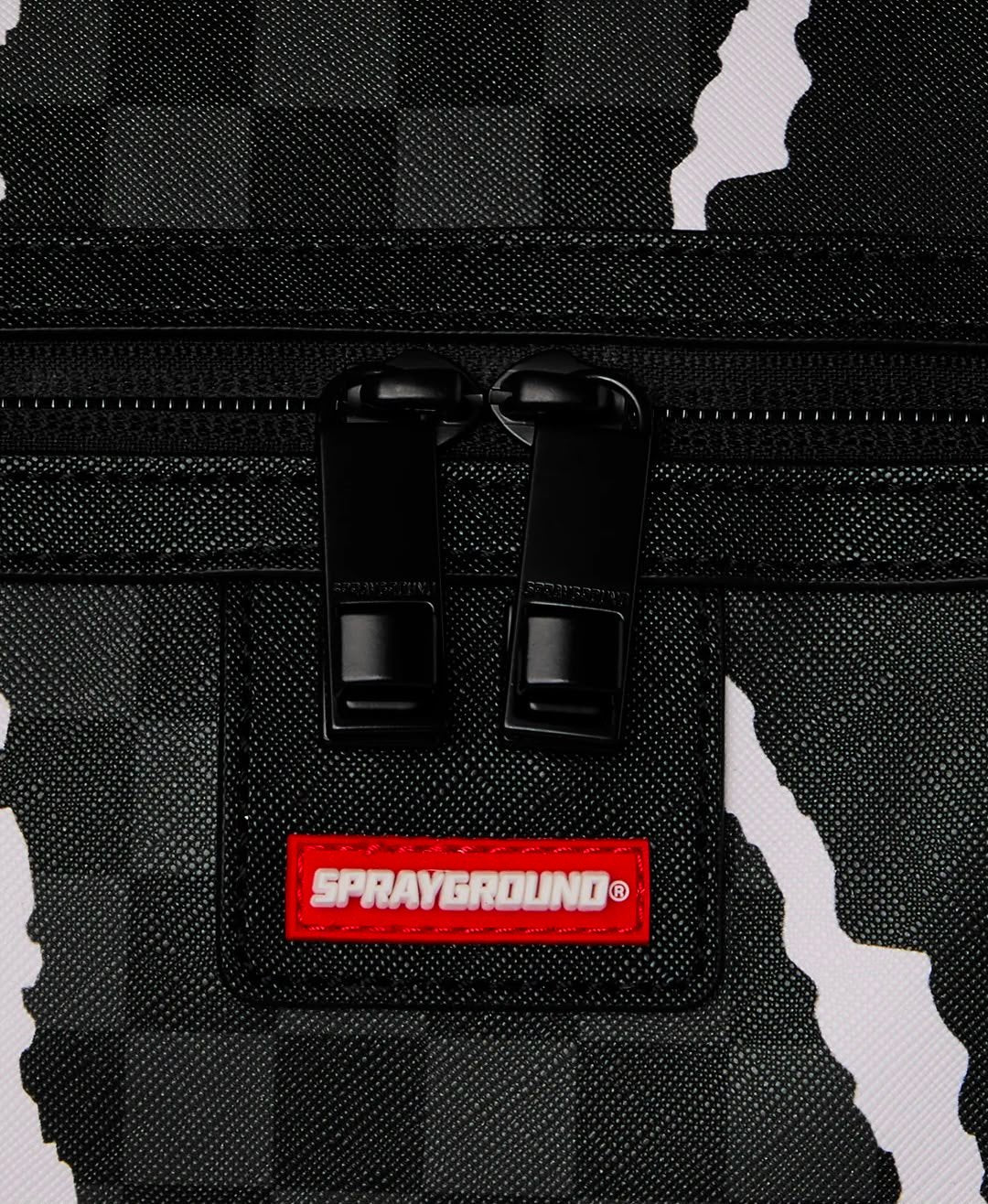 Borsa Sprayground nero CENTER RIP REVEALING GRAY CHECK MINI DUFFLE