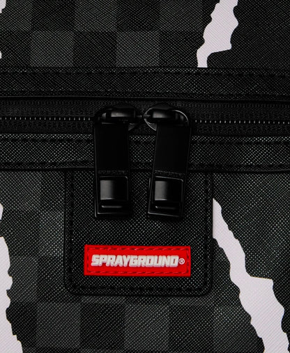 Borsa Sprayground nero CENTER RIP REVEALING GRAY CHECK MINI DUFFLE