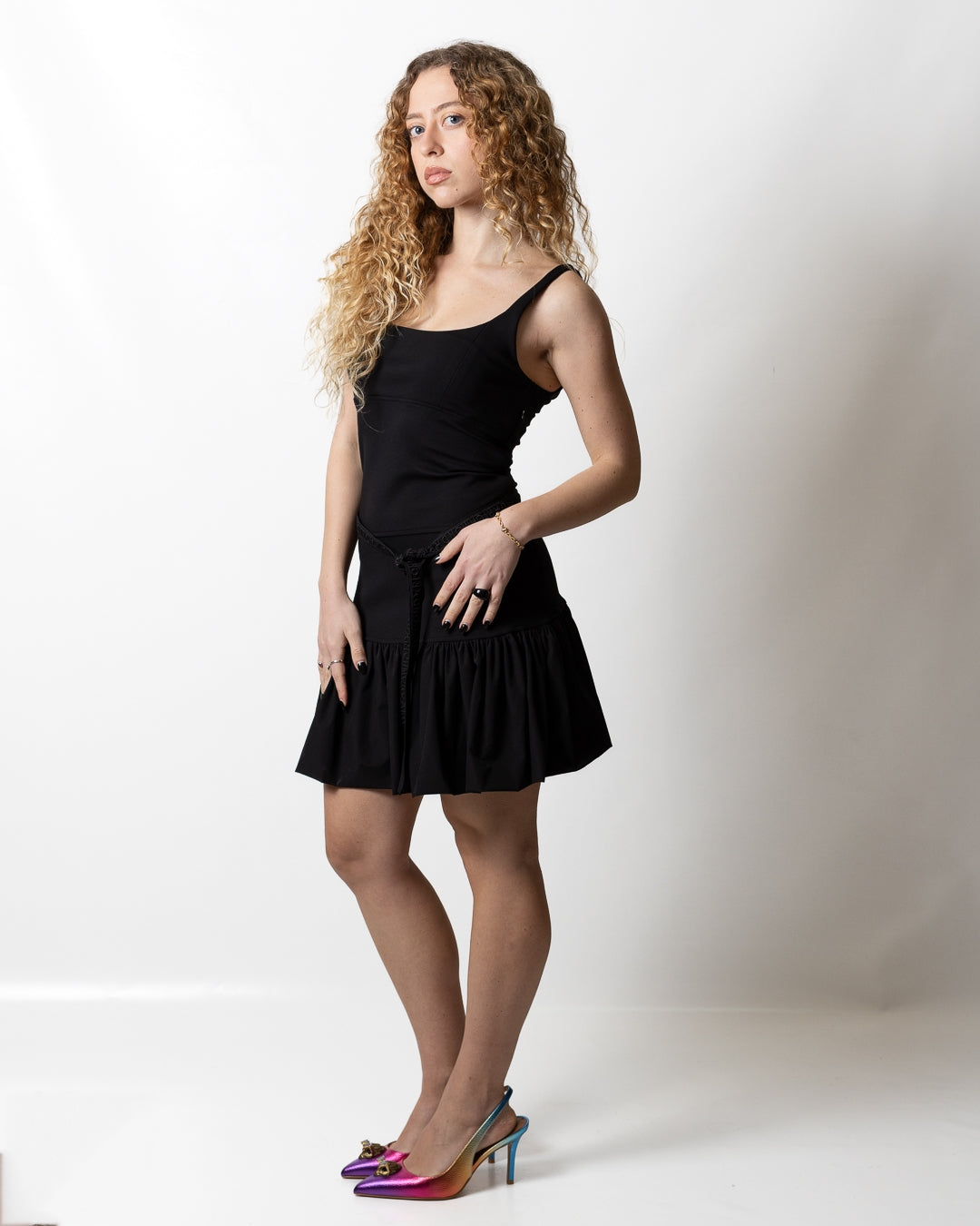 Abito Richmond X con balze e cintura logata donna