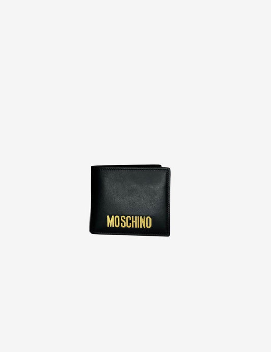 Portafoglio Moschino logo applicato uomo