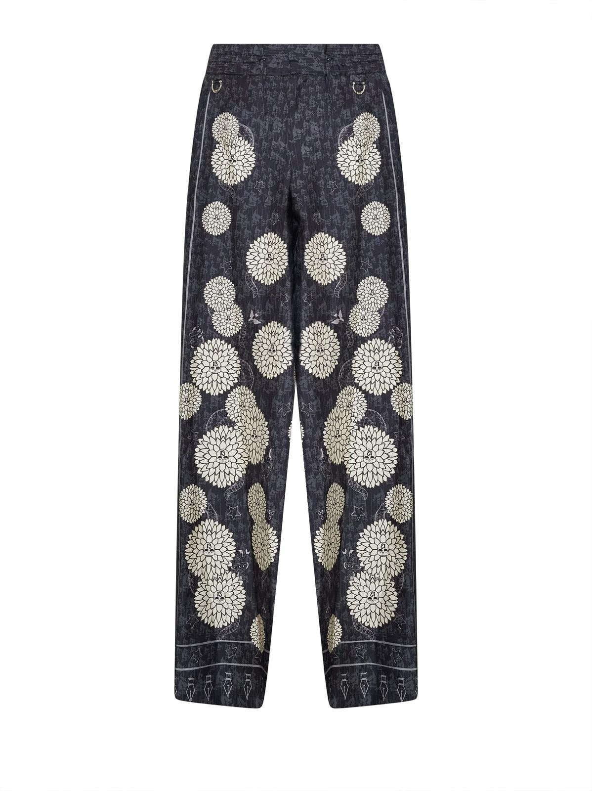 Pantalone John Richmond stampato in seta uomo