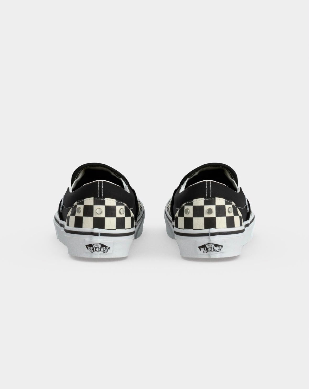 Sneakers Vans Classic Slip-On Checkerboard black and white con applicazioni metalliche