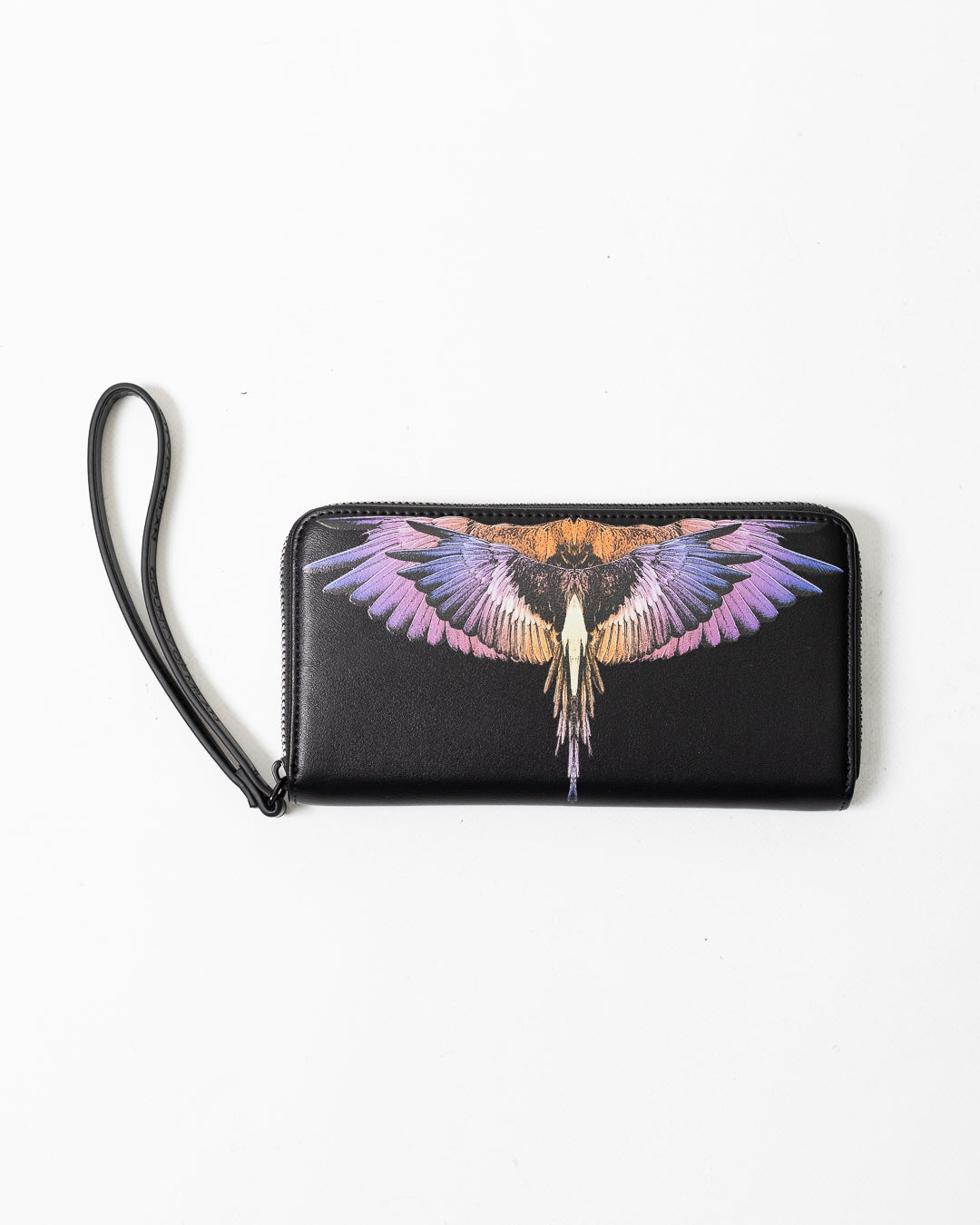 Portafogli Marcelo Burlon in ecopelle "Icon Wings Orange" logato