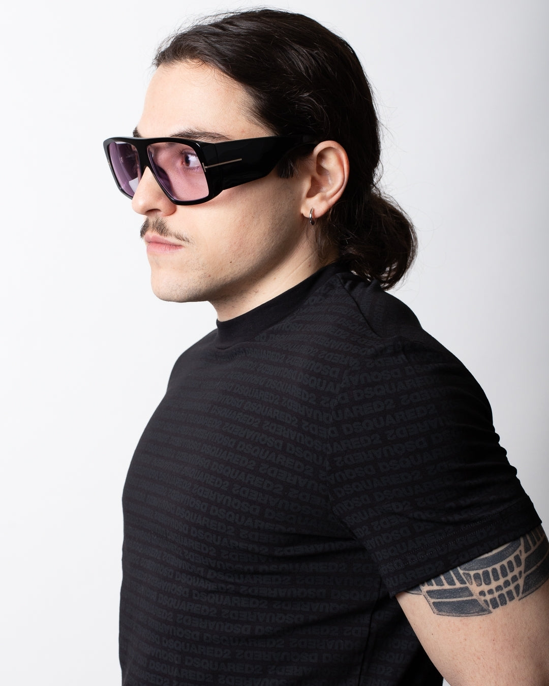 T-Shirt Dsquared2 con logo all-over uomo