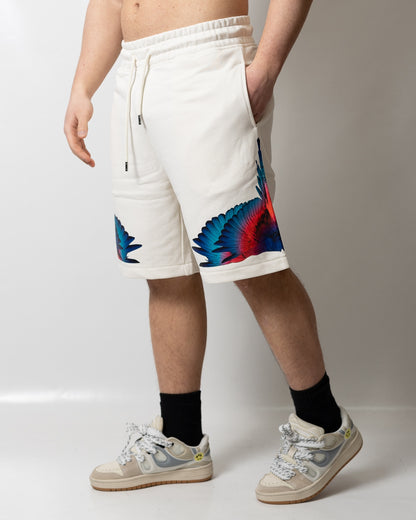 Bermuda Marcelo Burlon in felpa "Icon Wings" uomo