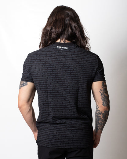 T-Shirt e boxer Dsquared2 con logo stampato all-over uomo