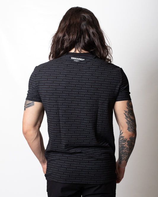 T-Shirt e boxer Dsquared2 con logo stampato all-over uomo