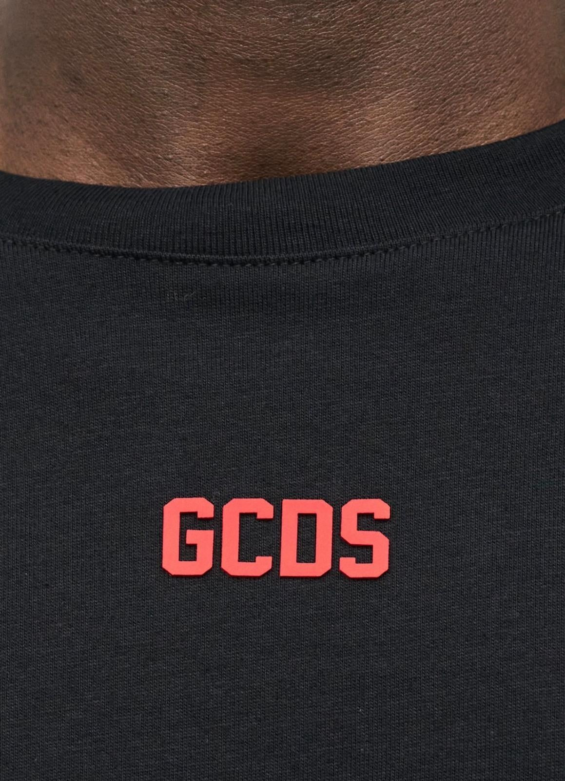 T-Shirt GCDS con mini logo rosso