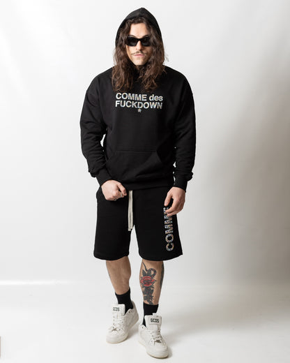 Felpa Comme des Fuckdown con cappuccio e borchie uomo