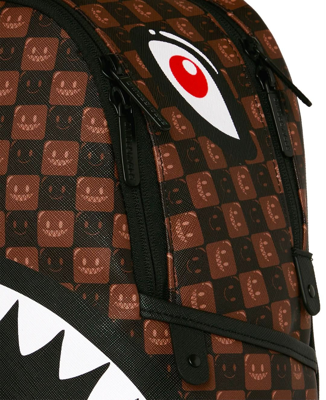 Zainetto Sprayground marrone SHARKS IN PARIS WTF BUBBLE BROWN CHECK SAVAGE BACKPACK