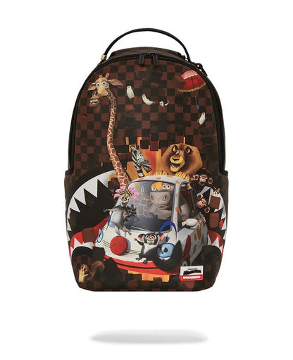 Zaino Sprayground marrone Madagascar checker smash dlxsv backpack