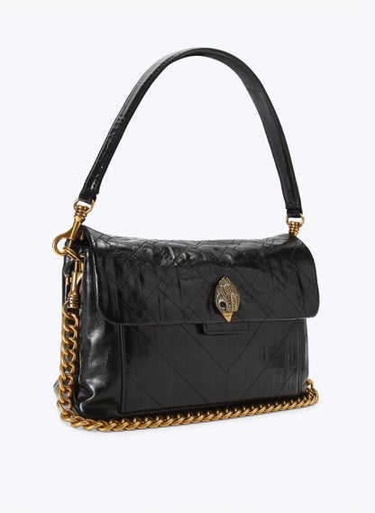 Borsa Kurt Geiger in pelle lucida con fenice frontale
