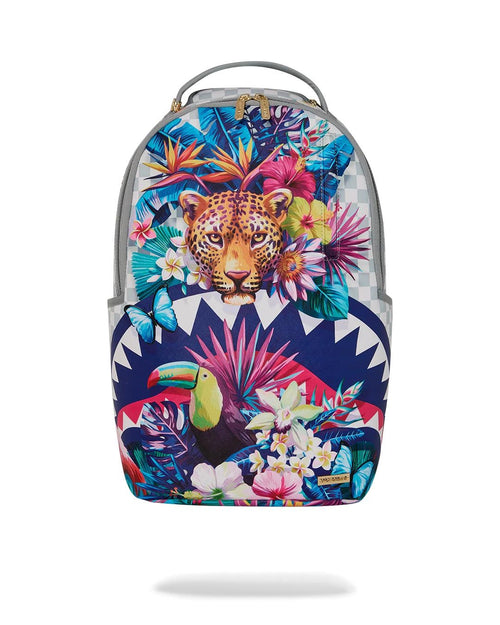 Zaino Sprayground bianco "Flowering jungle shark backpack"