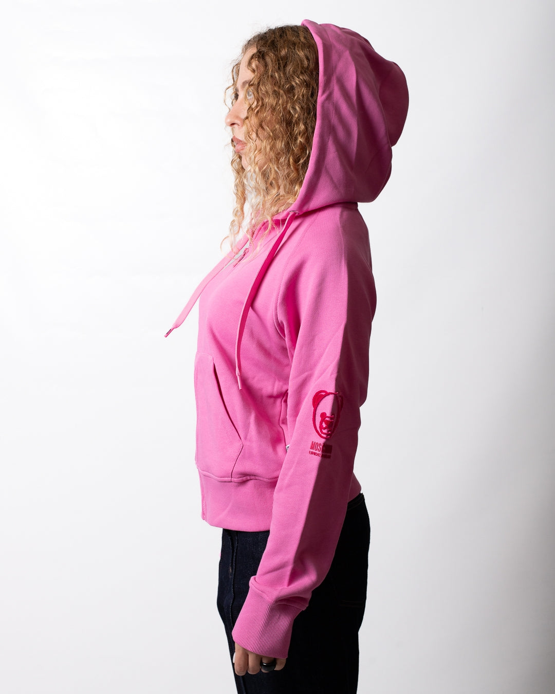 Felpa Moschino Underwear fullzip con cappuccio e Teddy donna