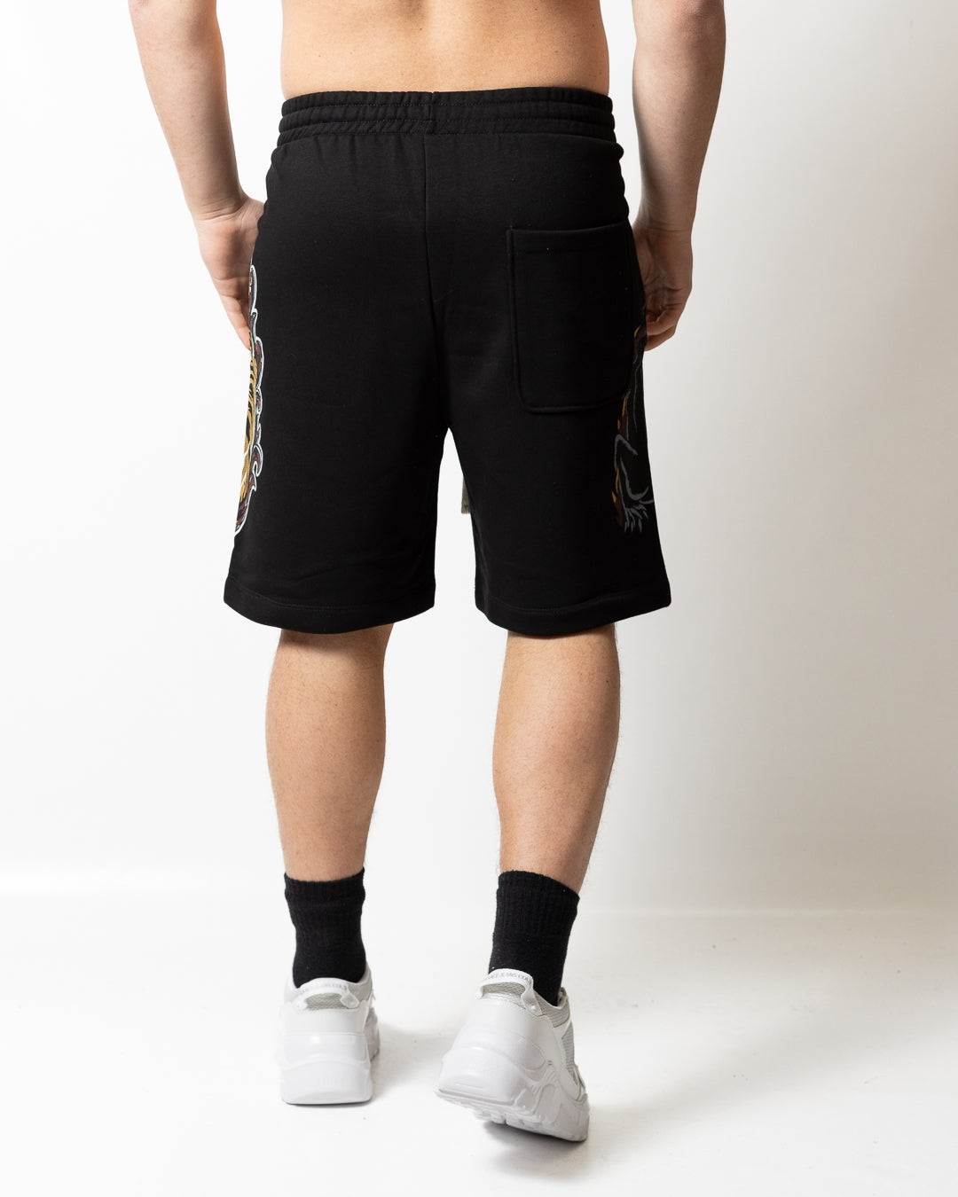 Bermuda Comme des Fuckdown in felpa con stampe uomo