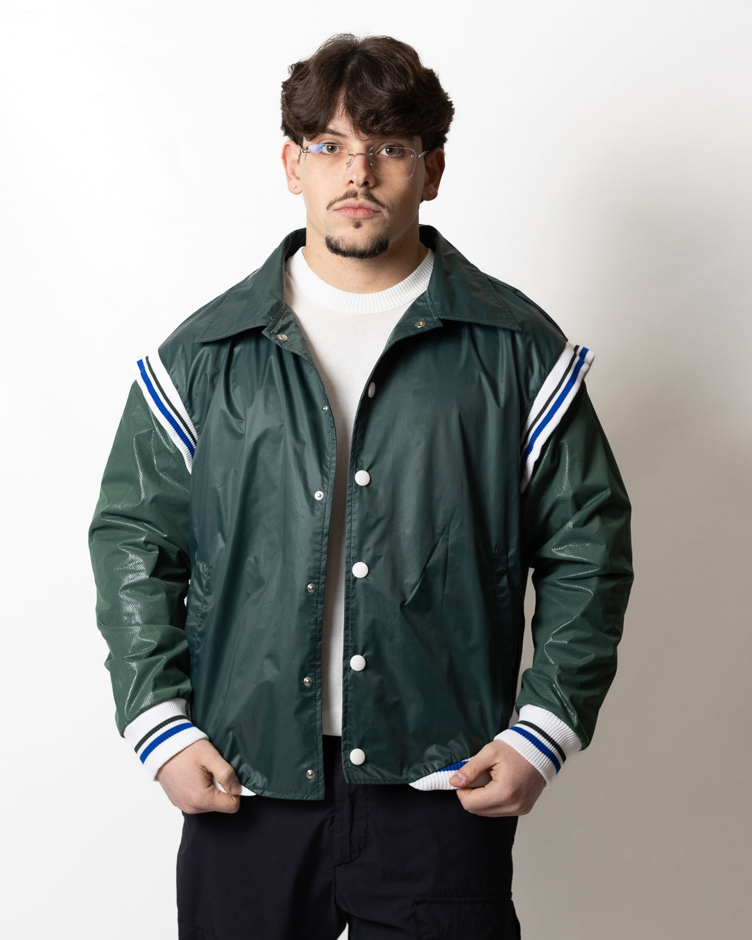 Giubbotto GCDS Essentials logo lounge bomber uomo