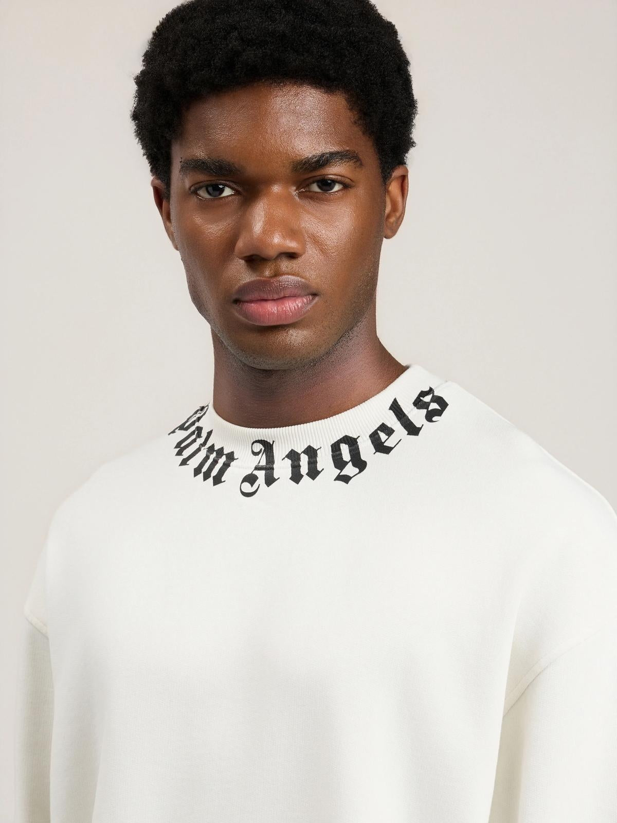 Felpa Palm Angels girocollo "Neck Logo Regular" uomo