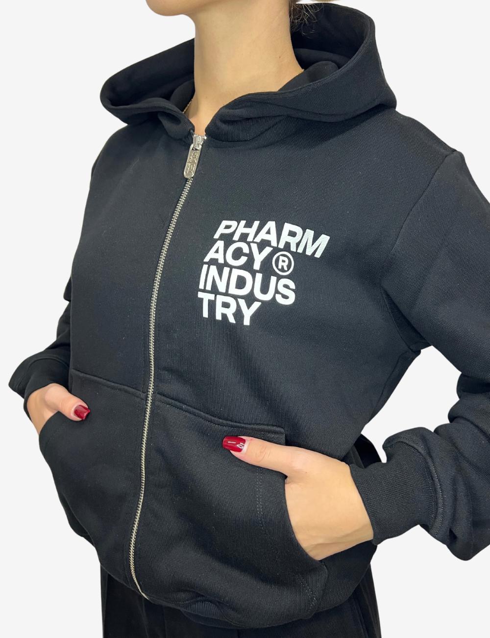 Felpa Pharmacy Industry fullzip con cappuccio e logo donna
