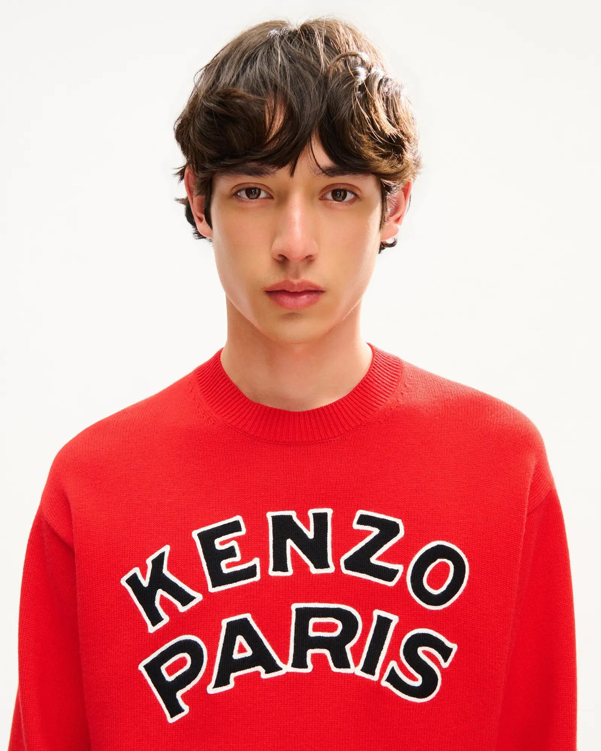 Maglia Kenzo Paris in lana con logo patch ricamato