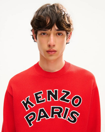 Maglia Kenzo Paris in lana con logo patch ricamato