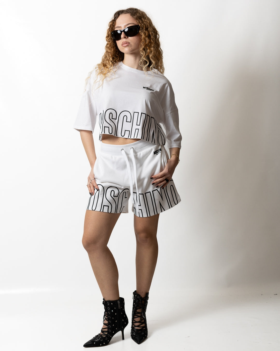Short Moschino Active in felpa logato donna