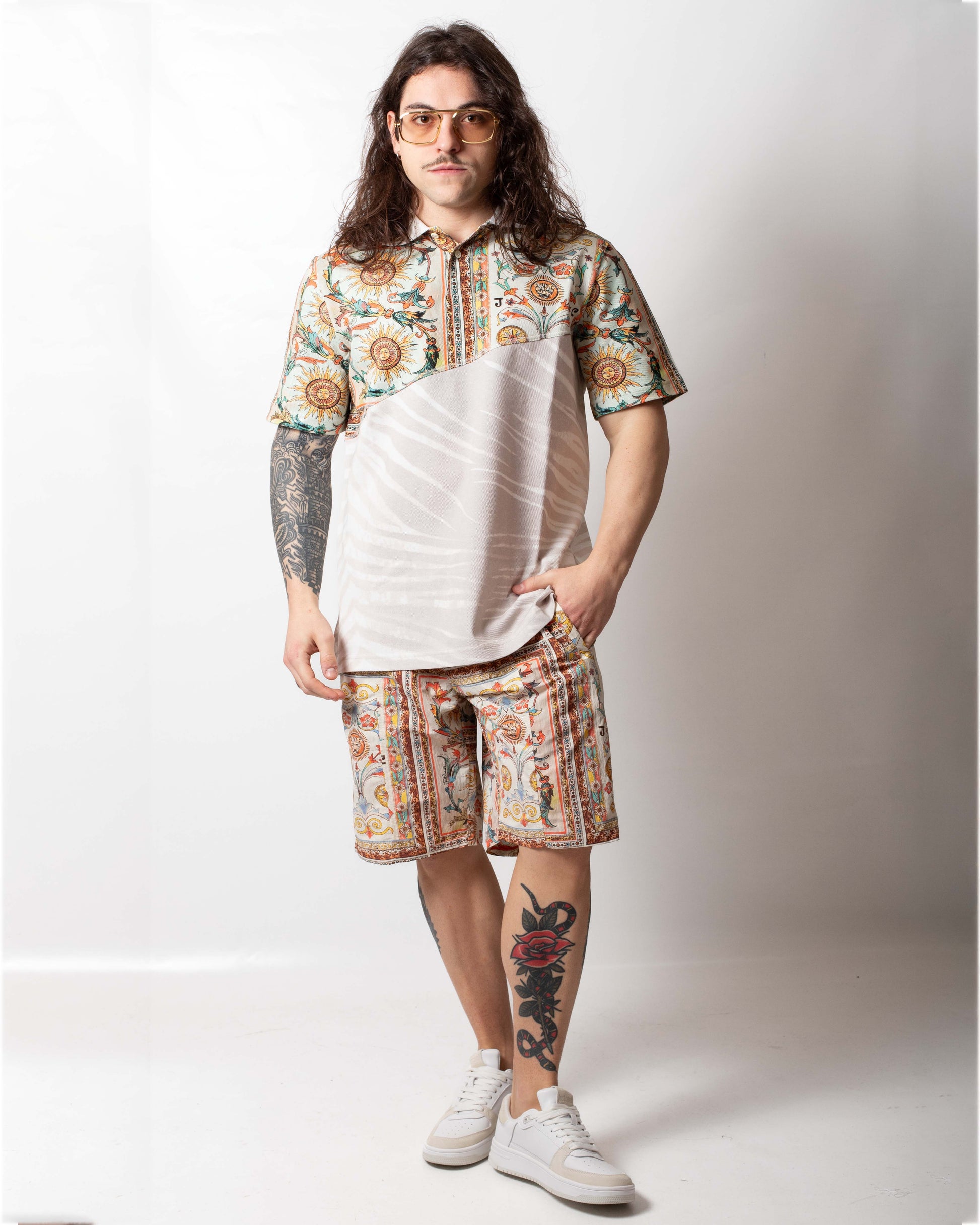 Polo Just Cavalli "Double Print" uomo