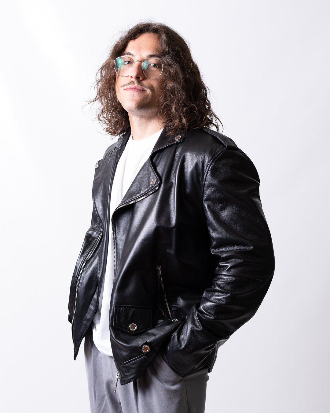 Giubbotto Richmond X biker in vera pelle uomo